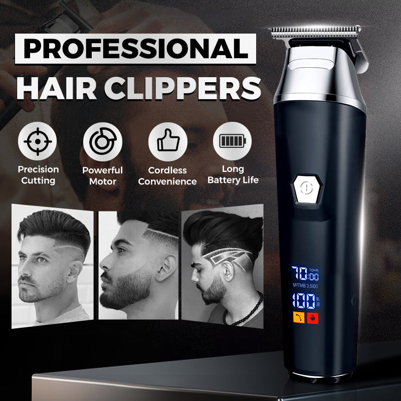🥸Professional electric hair clipper set, equipped with digital display function😎