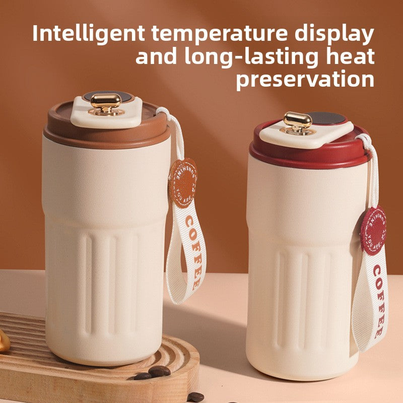 Digital Display Coffee Cup 316 Stainless Steel Intelligent Temperature Measurement Thermos Cup