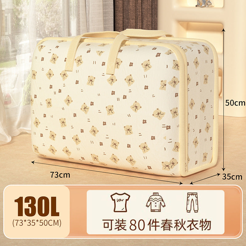 New Cartoon Moving Packing Bags, Large-capacity Fabric Quilt Storage Bags, Household Dust-proof and Moisture-proof Organizing Bags