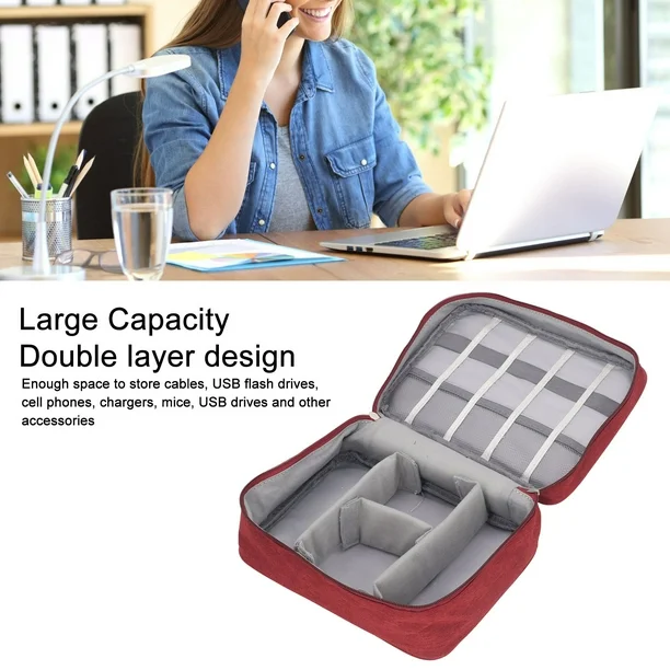 Travel Gadget Cable Storage Bag Organizer Digital Electronic Organizer Portable USB Data Line Charger Plug Power Bank Mobile