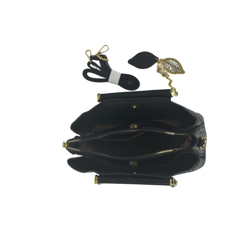 Leaf Chain Matte Leather Bag for Women