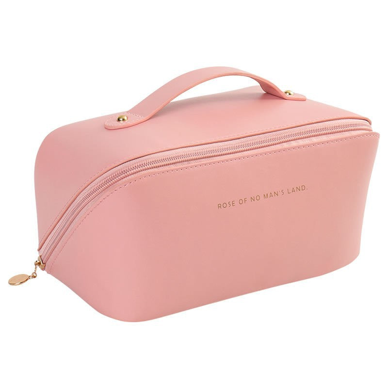 Large Capacity Portable PU Pillow Makeup and Toiletry Storage Bag