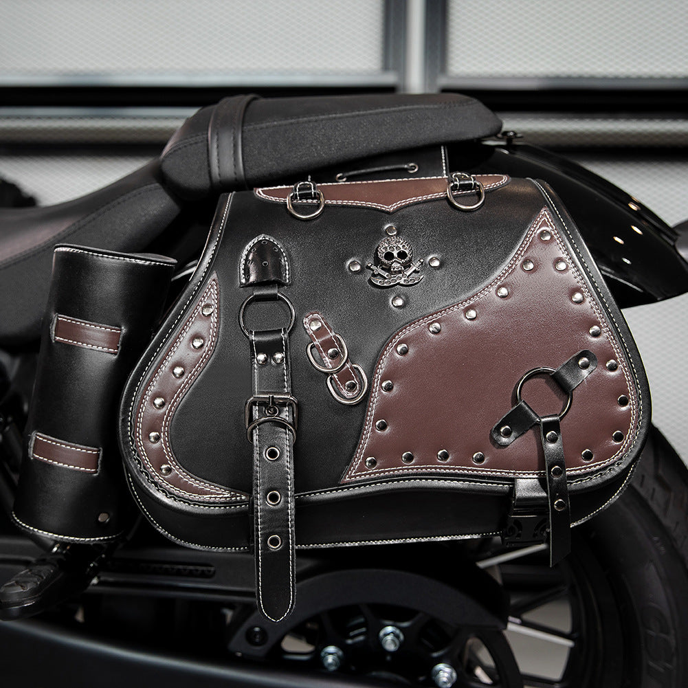 Retro Motorcycle Modification Side Leather Box
