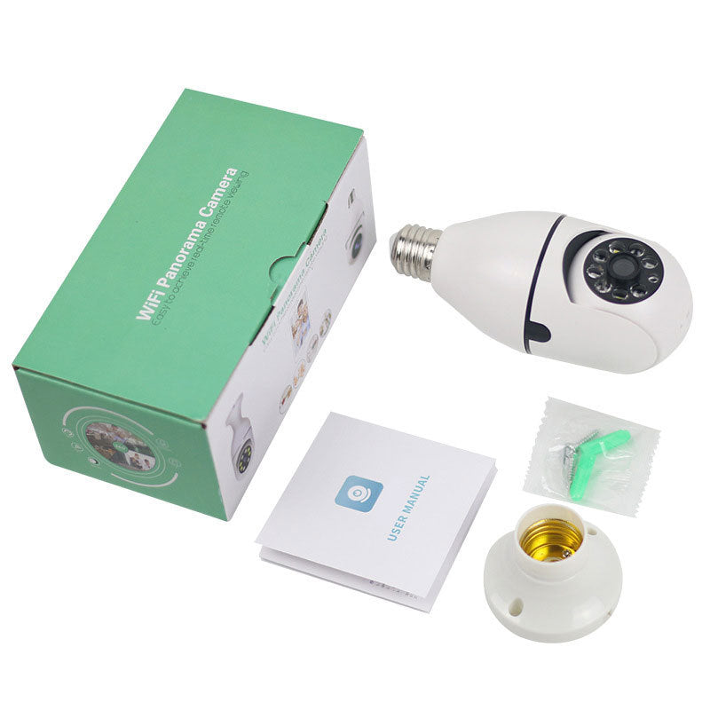 360 Degree Rotating Panoramic HD Bulb Type Surveillance Camera Home Wireless Camera