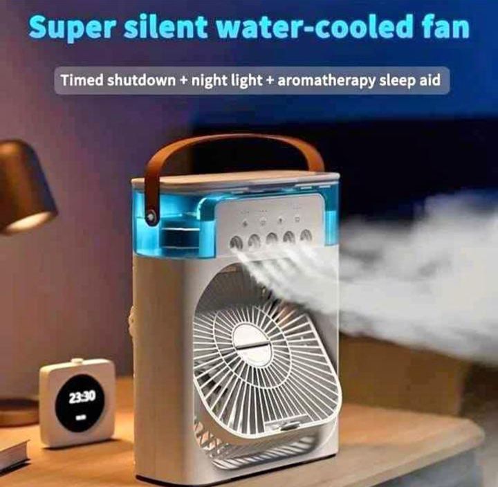 Portable Air Cooler, USB Powered Mini Air Conditioners Personal Mobile Compact Cooler Air Humidifier, 3 Wind Speed, 1-3 Hour timer, Mist Function Desktop Air Conditioner Fan