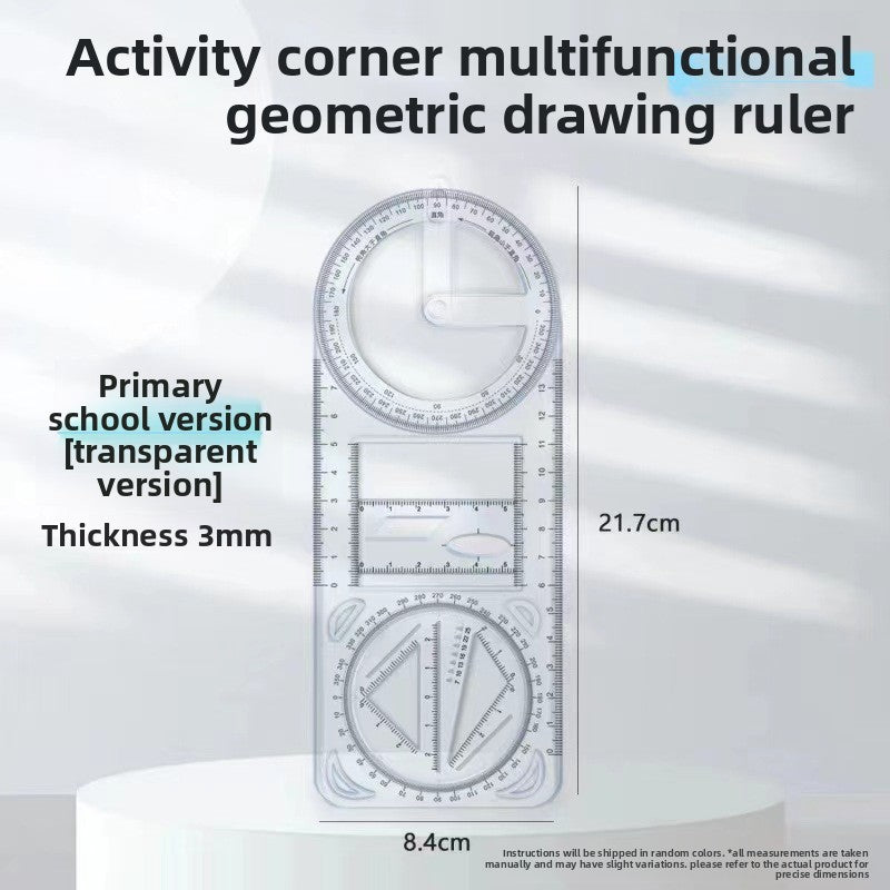 Multifunctional Drawing Ruler Protractor Suitable for Students of All Ages