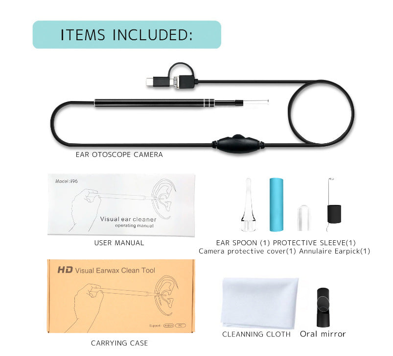 Six-light Endoscope High-definition Visual Ear Spoon