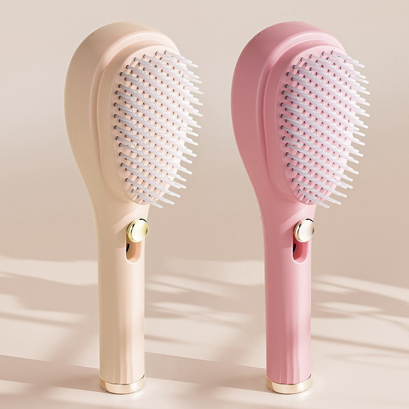 Extendable Comb, Air Cushion Comb, Women's Airbag Comb, Fluffy and Portable Massage Comb, Automatic Cleaning, Smooth Hair Without Tangling
