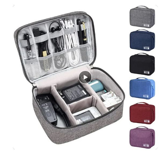 Travel Gadget Cable Storage Bag Organizer Digital Electronic Organizer Portable USB Data Line Charger Plug Power Bank Mobile