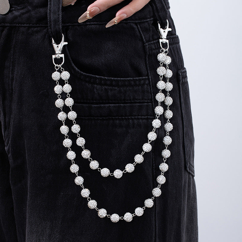 Exquisite Diamond-studded Ball High-end Necklace Bracelet Waist Chain Pendant Accessories