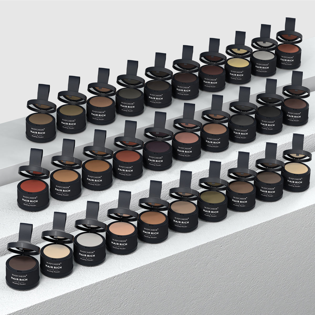 MAYCHEER Contouring & Highlighting Makeup - Forehead Contouring, Sweatproof, Water-resistant, Hairline Powder