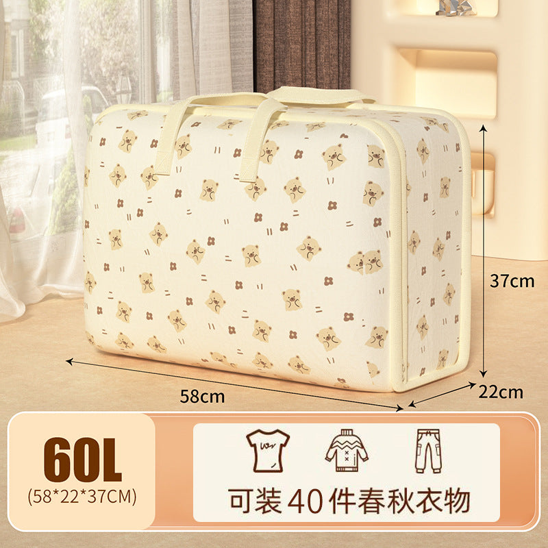 New Cartoon Moving Packing Bags, Large-capacity Fabric Quilt Storage Bags, Household Dust-proof and Moisture-proof Organizing Bags