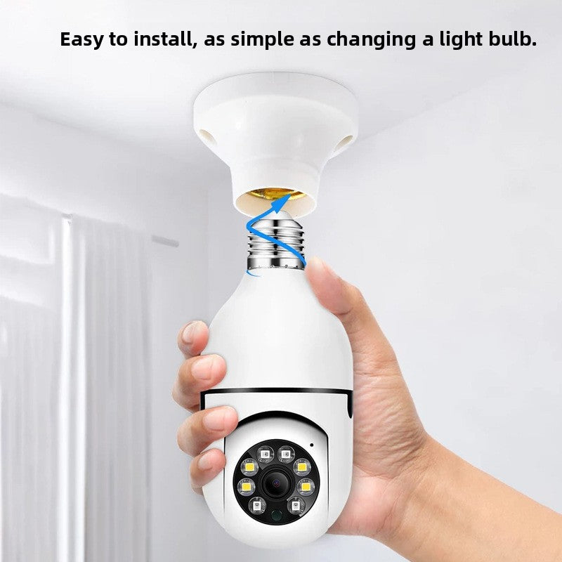 360 Degree Rotating Panoramic HD Bulb Type Surveillance Camera Home Wireless Camera